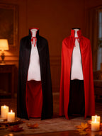 Capa Doble Rojo-Negro 120cm para Halloween