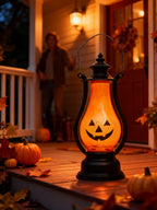Farol de Halloween con Cara de Calabaza