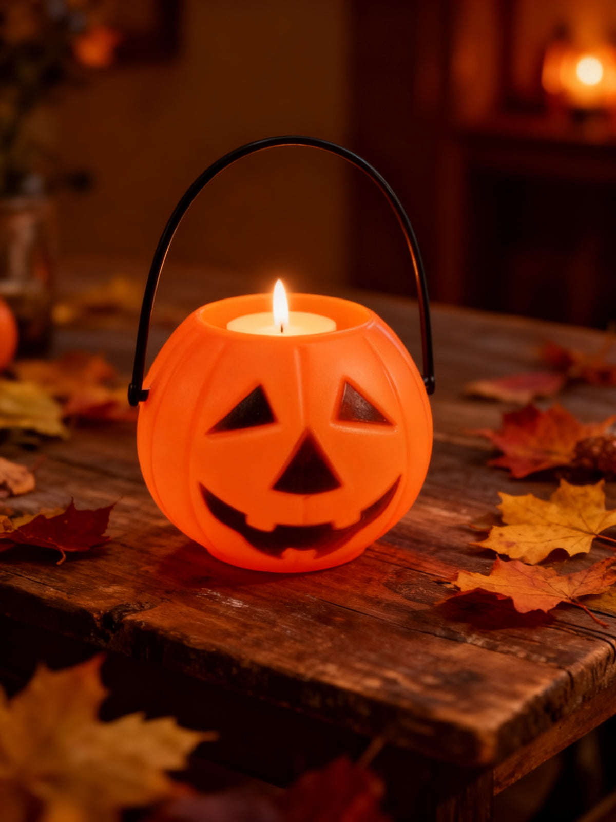 Cubo de Calabaza Halloween 9x7cm 1PC