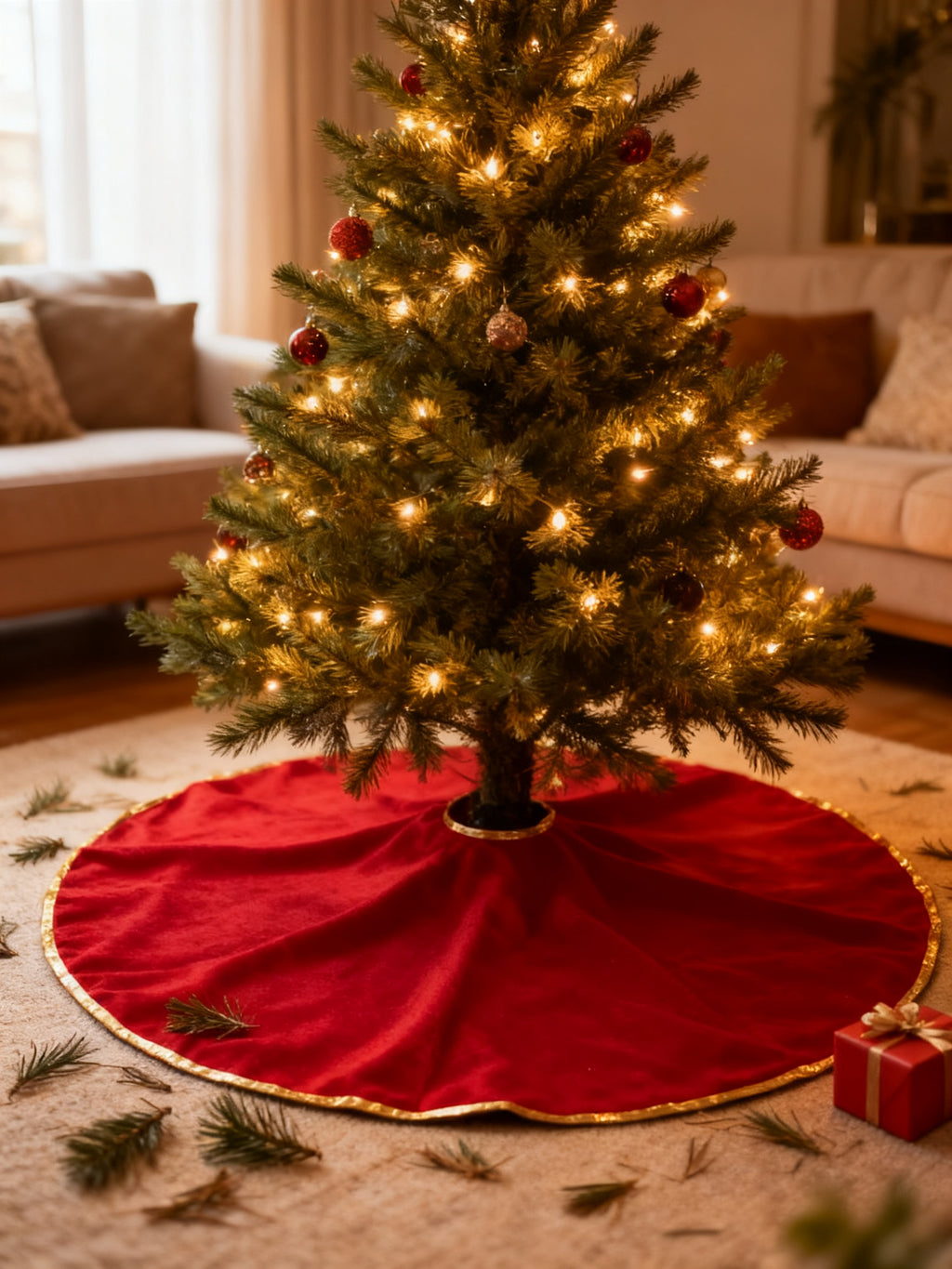 Alfombra Pie Pino 75cm Feliz Navidad