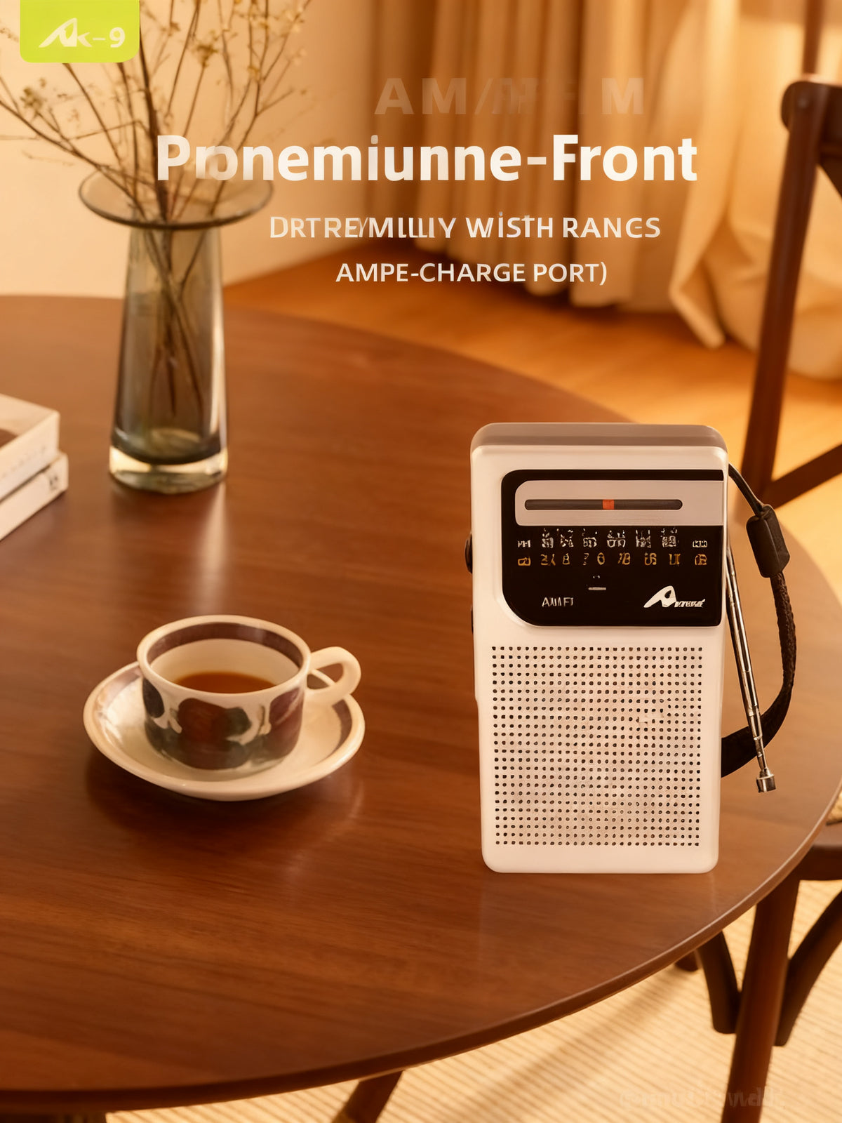 Radio AM/FM MK-9 PLATA Portátil