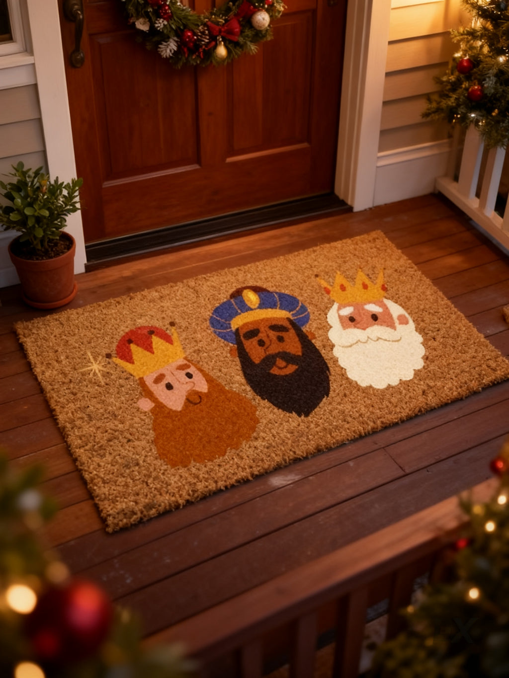Felpudo Reyes Magos Xmas CAT