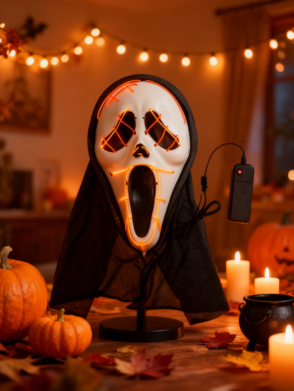 Mascarilla de Luz Fría para Halloween 1PC