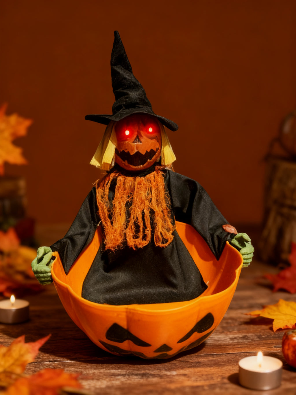 Plato de Fruta Fantasma de Calabaza Halloween