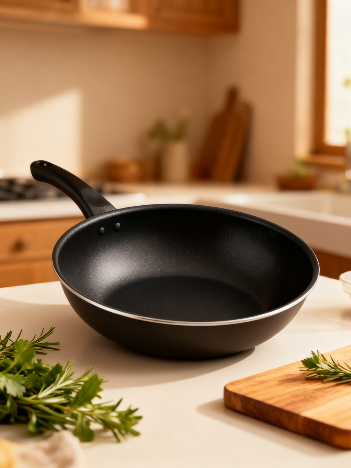 SARTEN WOK ALUMINIO INDUCCION LUXE 26 cm