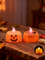 Velas de Calabaza Halloween 2 piezas