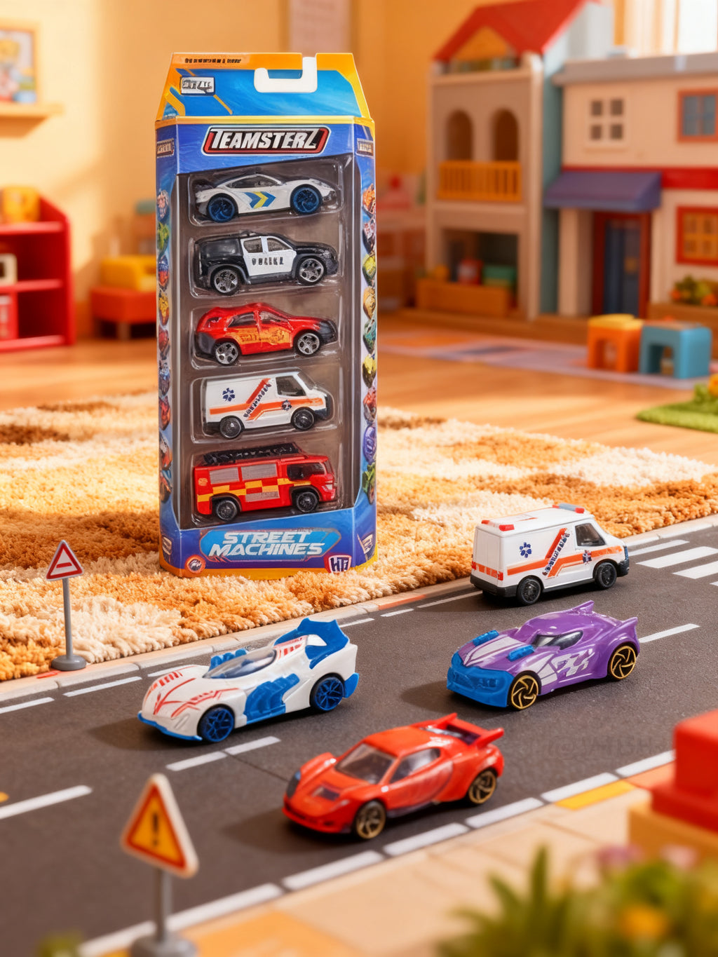 TEAMSTERZ Set 5 Coches de Metal