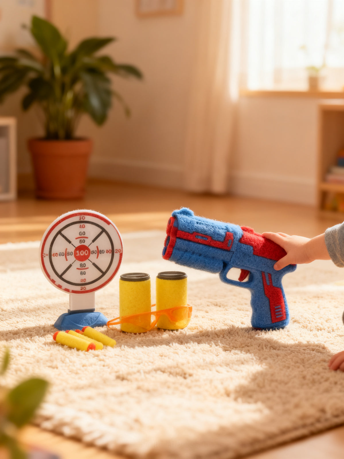 Pistola de Juguete con 5 Dardos y Accesorios