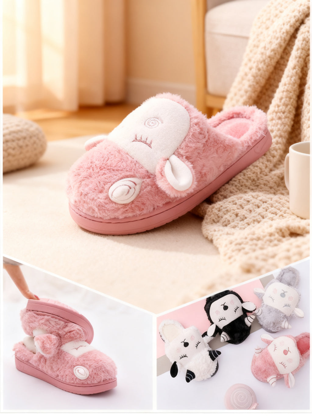 Zapatillas de Algodón Mujer ST5896