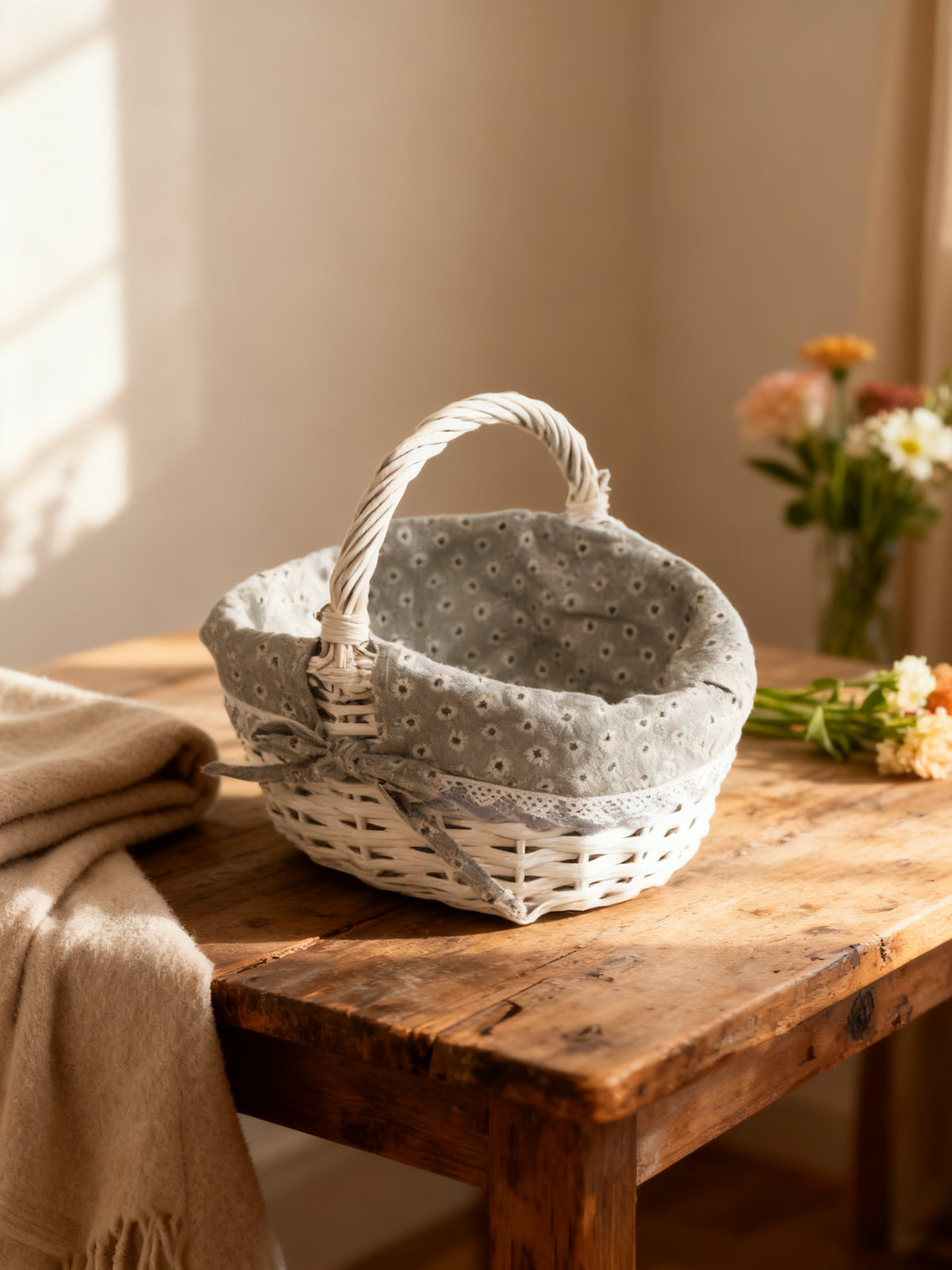 Cesta Mimbre Oval 25x19 cm