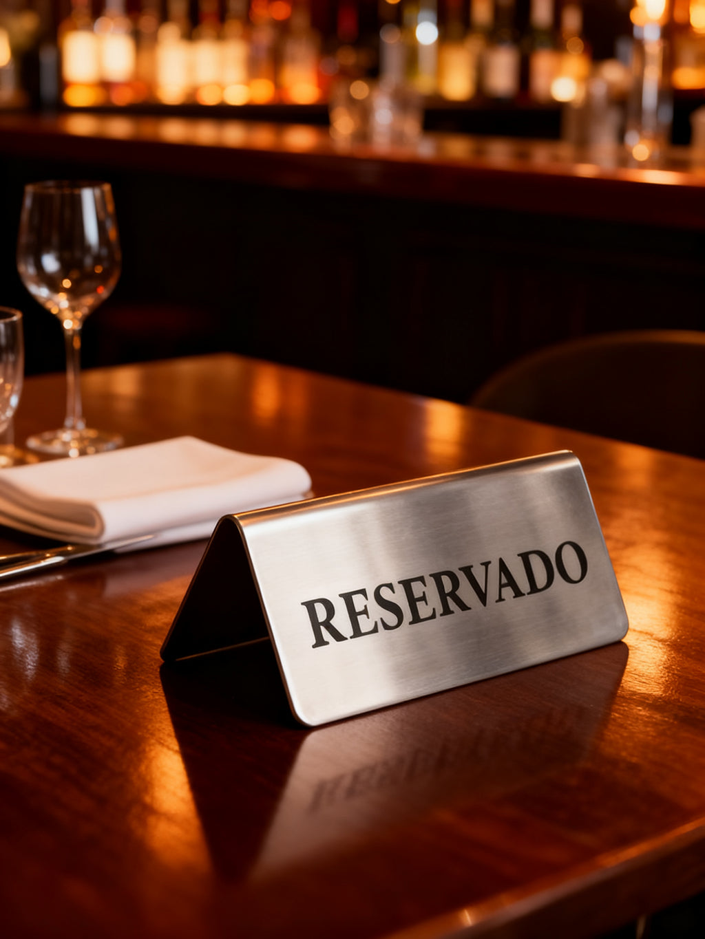 PLACA ACERO RESERVADO MY BAR