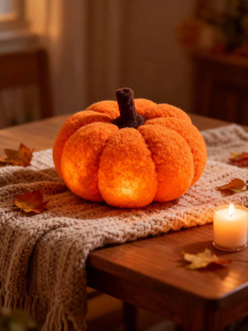Pequeña Calabaza Naranja Decorativa 1pc