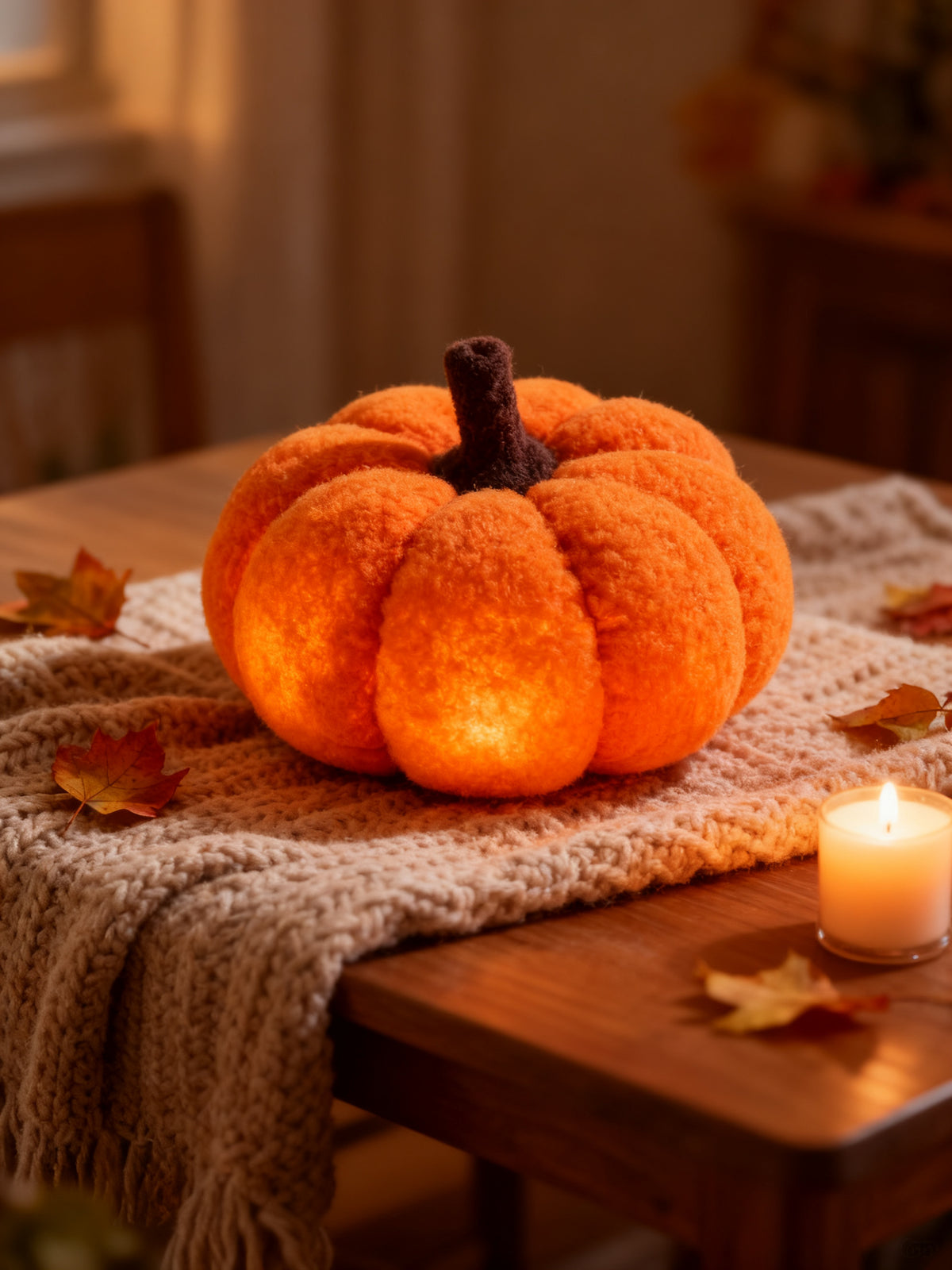 Pequeña Calabaza Naranja Decorativa 1pc