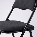 Padded Folding Chair | Metal Frame and Soft Fabric | Living Room, Office and Terrace