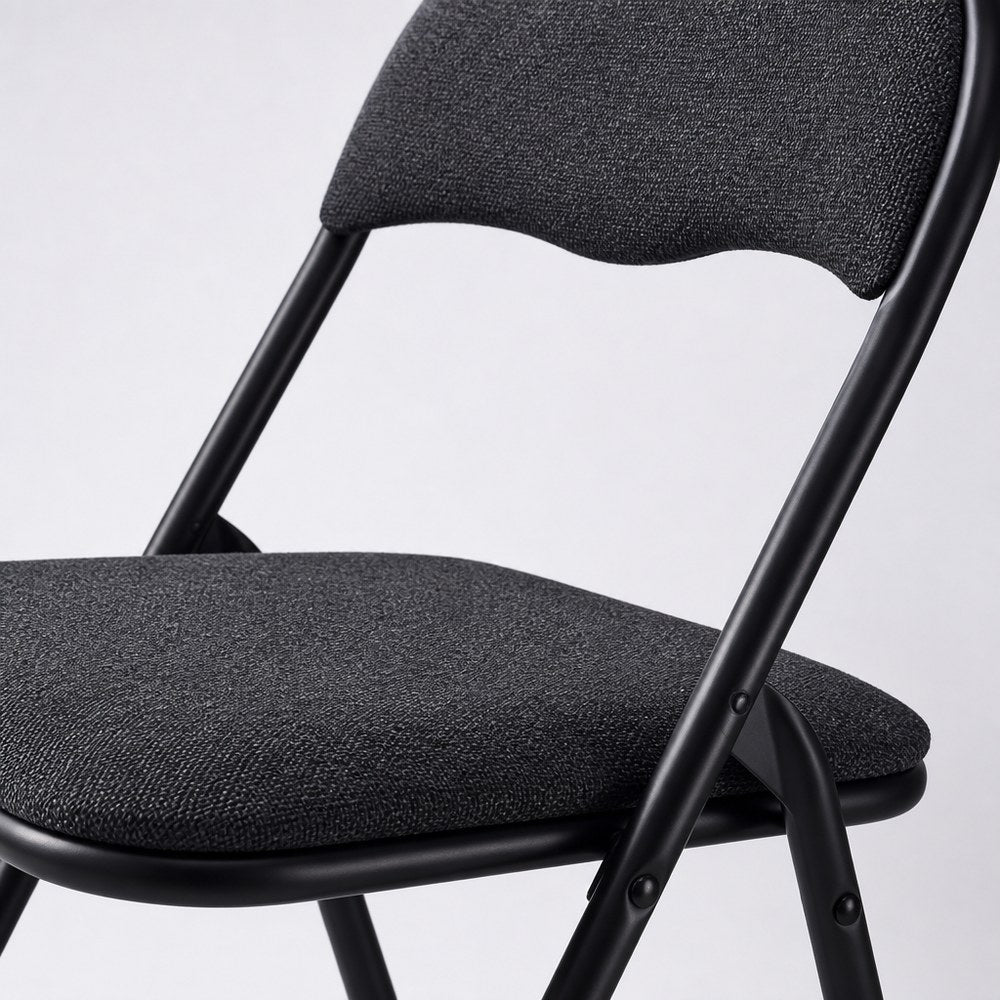 Padded Folding Chair | Metal Frame and Soft Fabric | Living Room, Office and Terrace