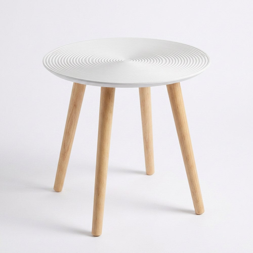 Modern Side Table | Durable Surface and Wooden Legs | Living Room and Bedroom
