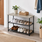 Shoe Rack with Storage Shelf