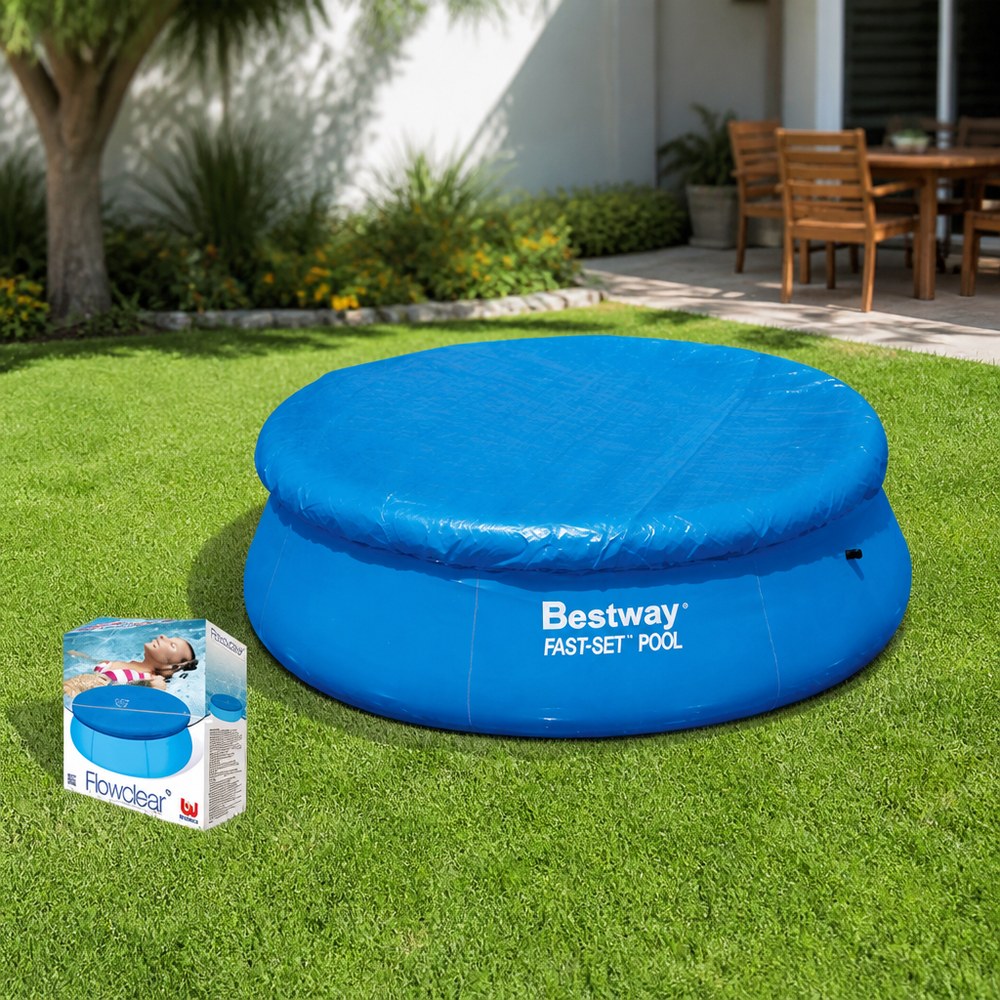 Bestway Poolabdeckung | Ganzjähriger Schutz für Fast Set Pools