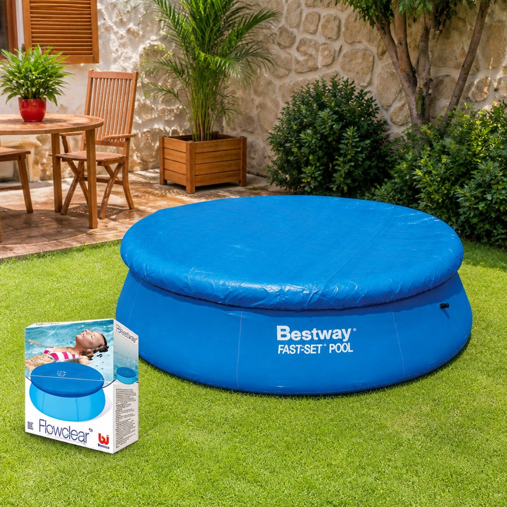 Bestway Poolabdeckung | Ganzjähriger Schutz für Fast Set Pools