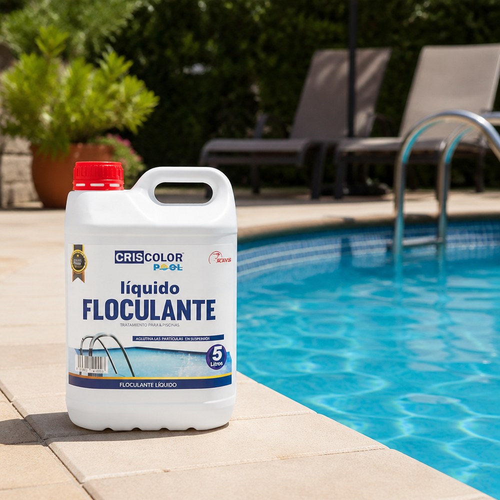 Flüssiges Flockungsmittel für Pools 5 L | Macht das Wasser klar | Für den privaten und gewerblichen Gebrauch