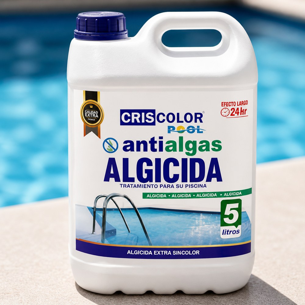 Liquid Algaecide for Pools | 5 Liters | Fast and Long-Lasting Action | Residential and Commercial
