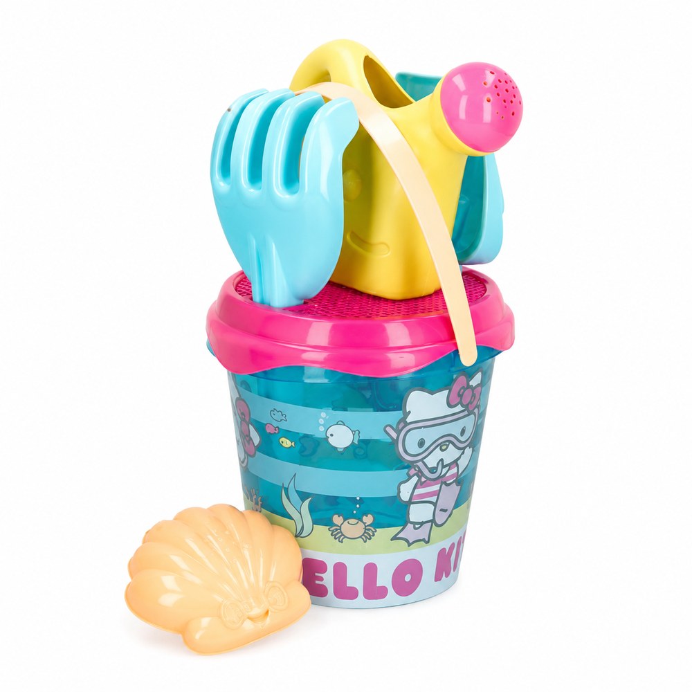 Hello Kitty Sandspielset | Eimer, Werkzeuge und Tasche | Strand und Garten +3 Jahre