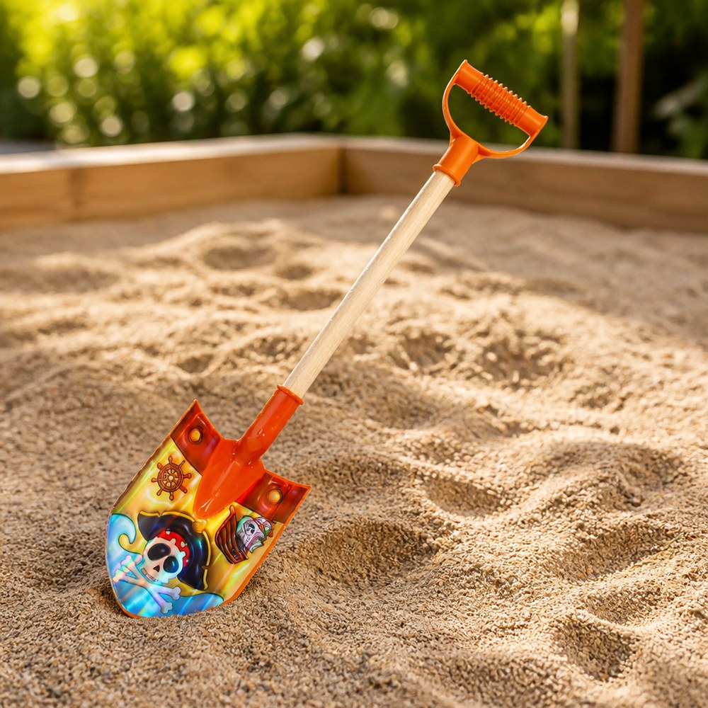 Piraten-Spielzeugschaufel | Holzgriff | Strand & Garten für Kinder