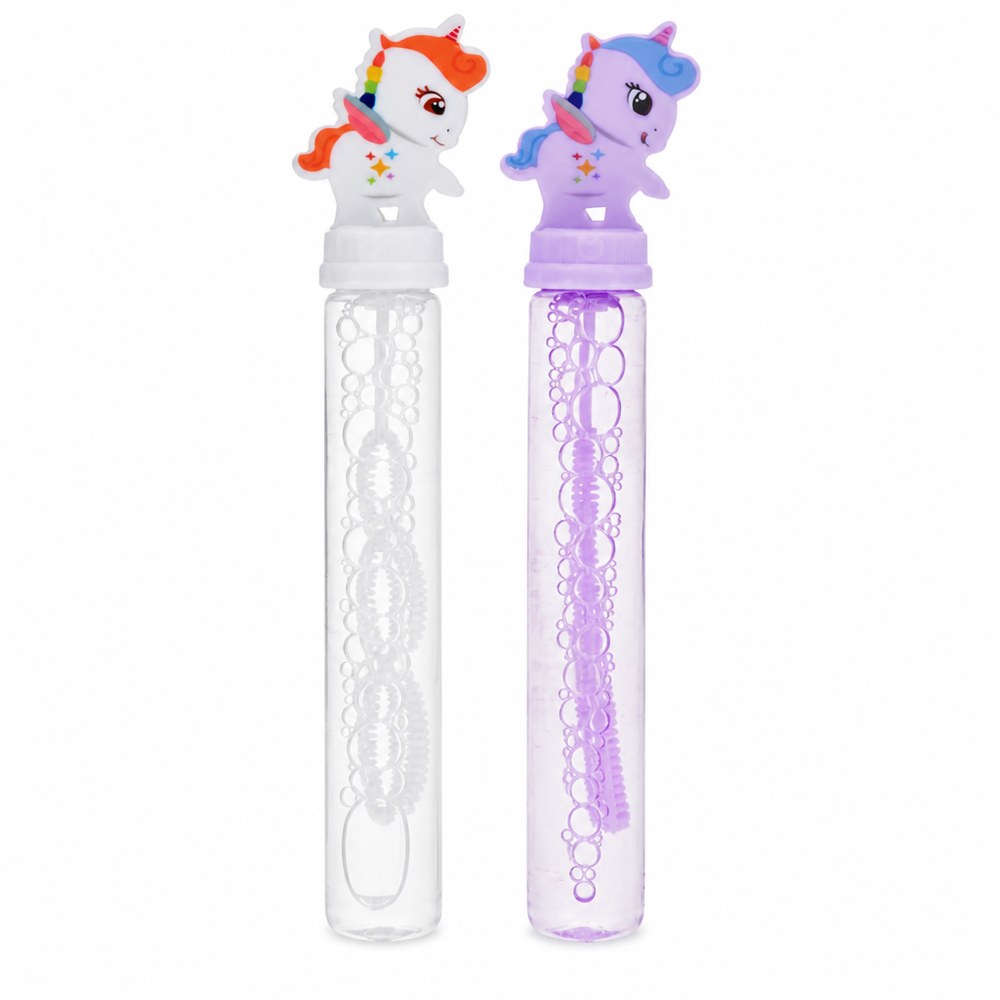 Einhorn-Blasstab | 2er-Pack mit 20 ml Flüssigkeit | Spielzeug für draußen +3 Jahre