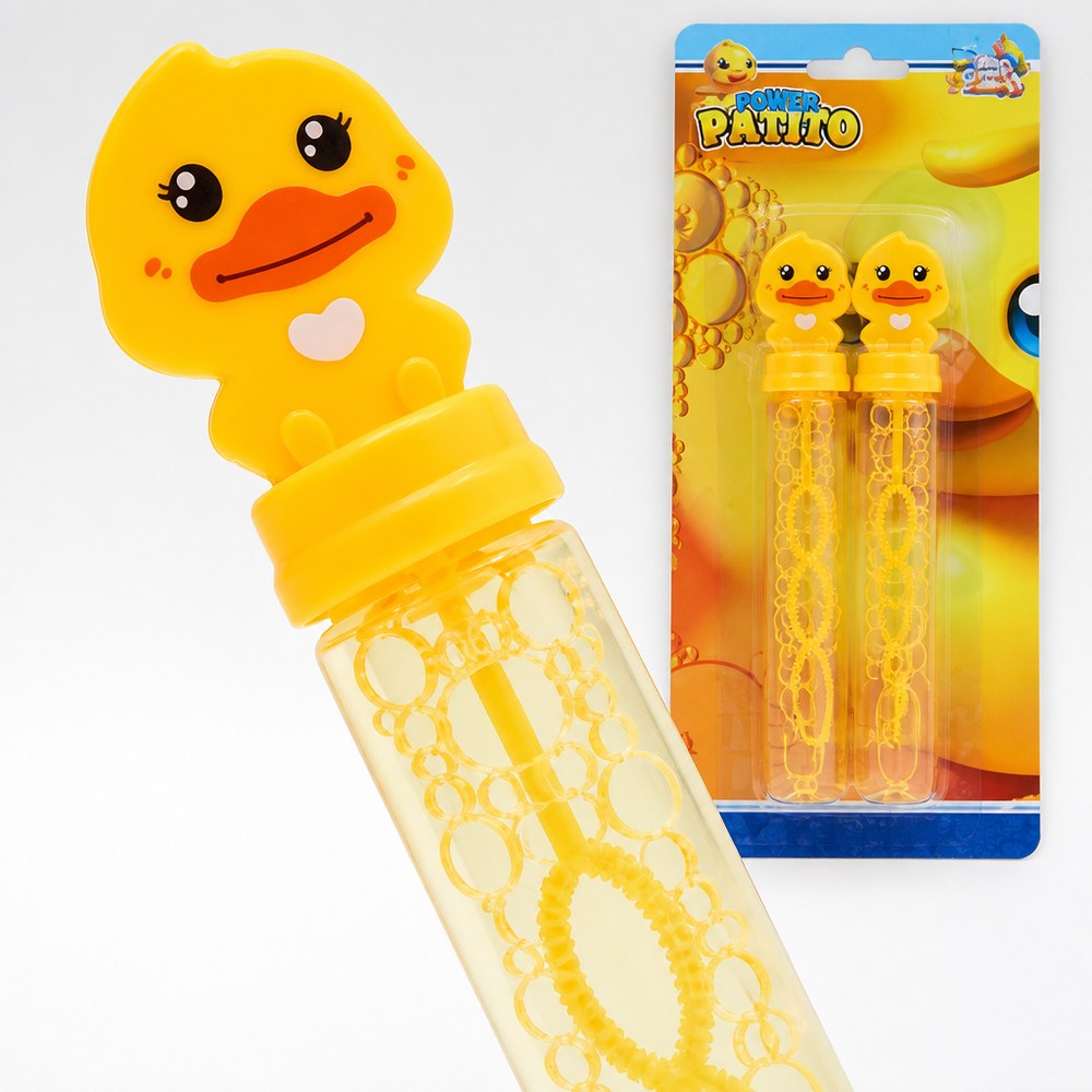 Power Pablito Seifenblasenstab mit Ente | 2er-Pack mit 20 ml Flüssigkeit | Outdoor-Spielzeug