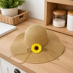 Strohhut mit Sonnenblume – Der festliche und natürliche Touch für Strand, Festival und den sommerlichen Garten
