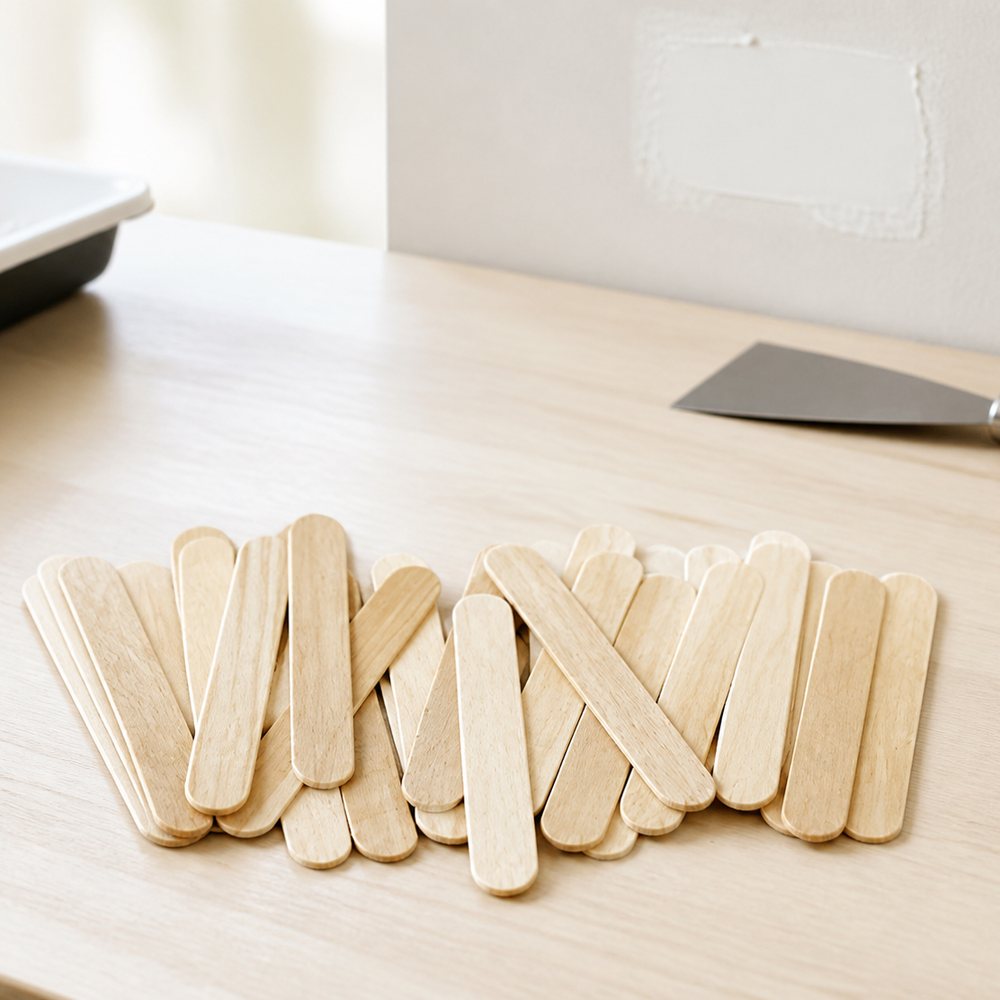 Holz-Eisstiele Natur 6.5cm | 100% Biologisch Abbaubar | Basteln & DIY