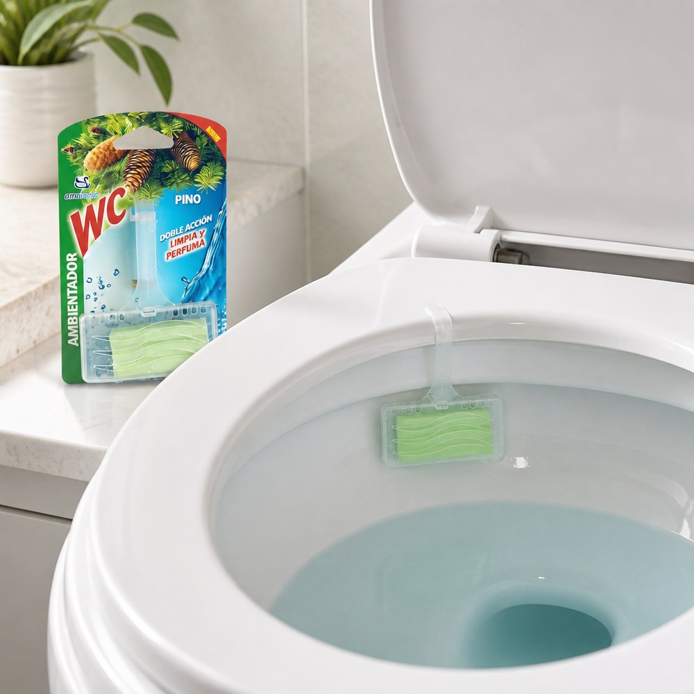 Toilet Air Freshener Double Action Pine | Cleans and Freshens | Toilet Tank | Fresh Scent