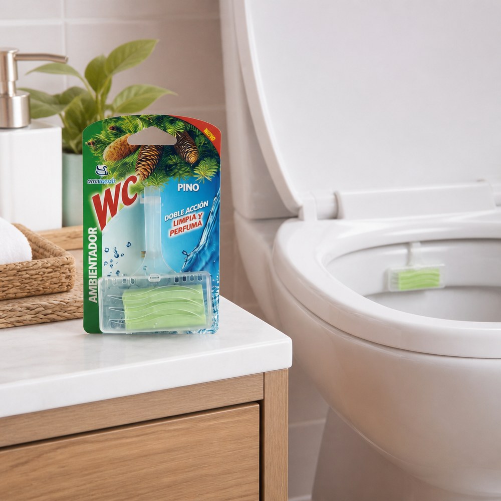 Toilet Air Freshener Double Action Pine | Cleans and Freshens | Toilet Tank | Fresh Scent