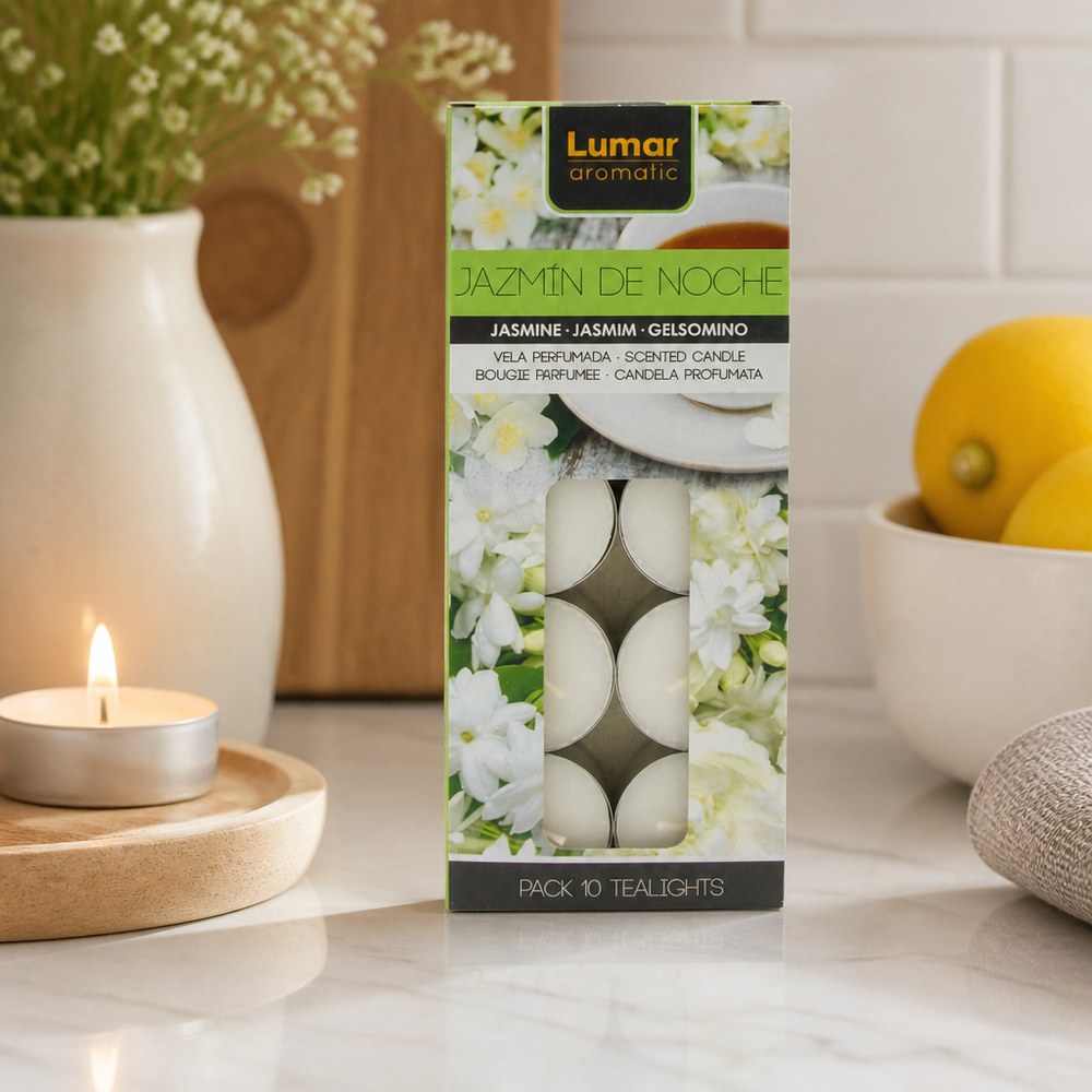 10er Pack kleine Duftkerzen Jasmin | Aromatherapie | Wohn- und Schlafzimmer
