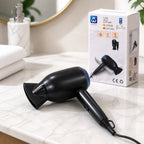 Haartrockner AT-213 1200W | Klappbar | 2 Geschwindigkeiten und 2 Temperaturen – Reisen und Zuhause