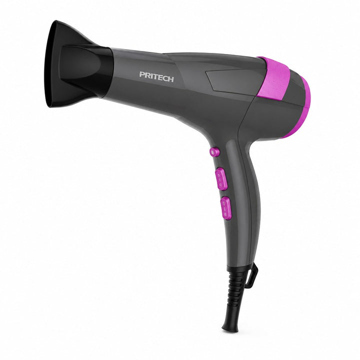 Haartrockner Pritech TC-2420 2000W | 3 Temperaturen + Kaltluft – Zuhause und Professionell
