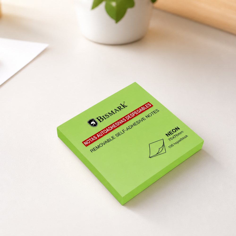 Neon Sticky Notes 76x76 mm Green