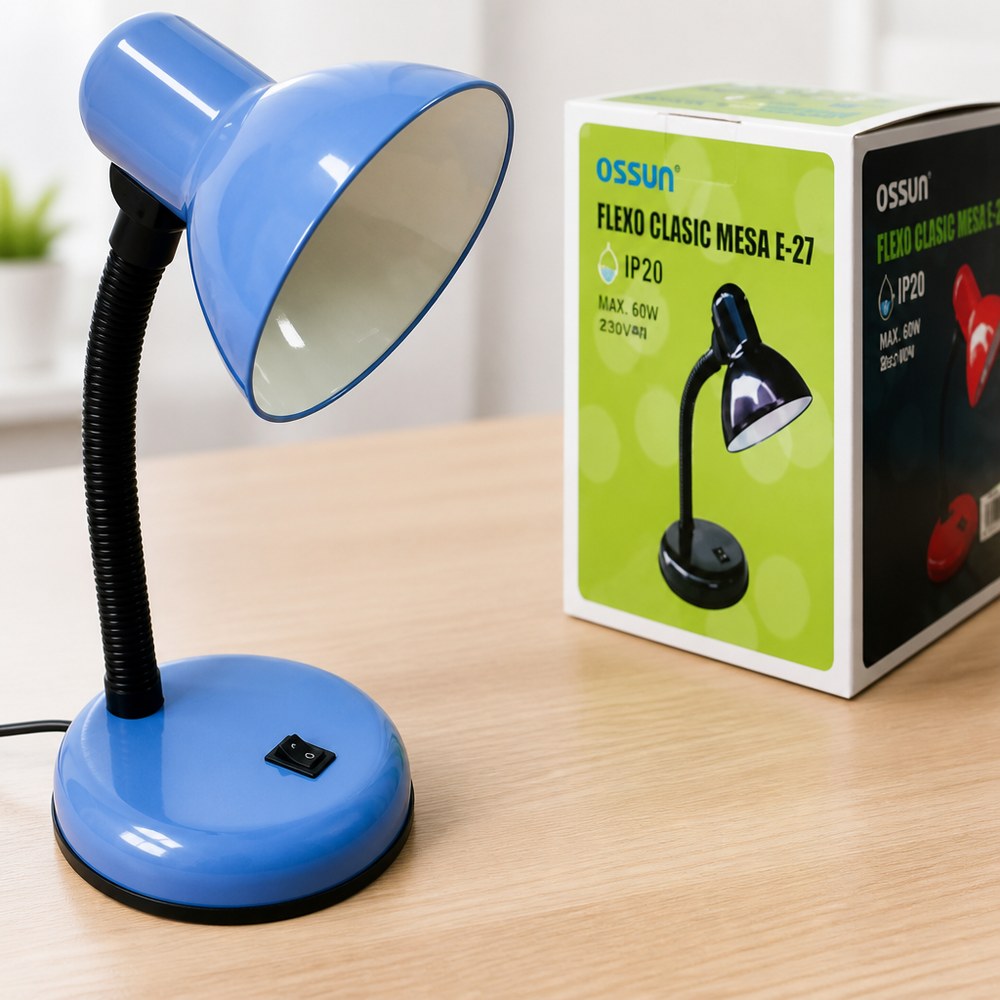 Schreibtischlampe Ossun | 60W 230V | Verstellbar | Für Studium und Arbeit