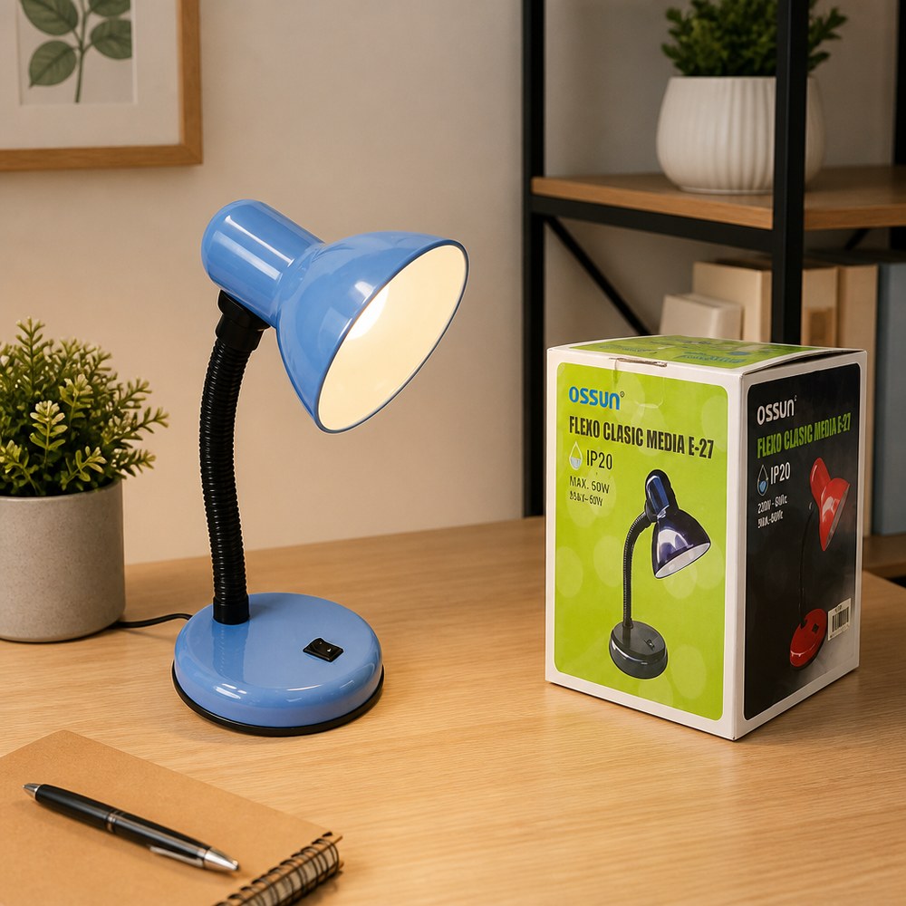 Schreibtischlampe Ossun | 60W 230V | Verstellbar | Für Studium und Arbeit
