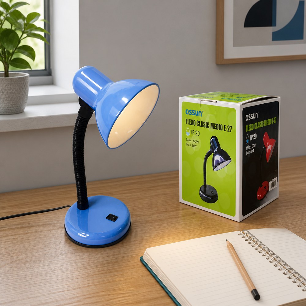 Schreibtischlampe Ossun | 60W 230V | Verstellbar | Für Studium und Arbeit