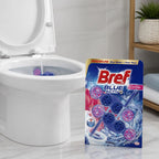Bref Blue Activ+ WC-Reiniger | Blaue und rosafarbene Kugeln | Blaues Wasser bei jeder Spülung