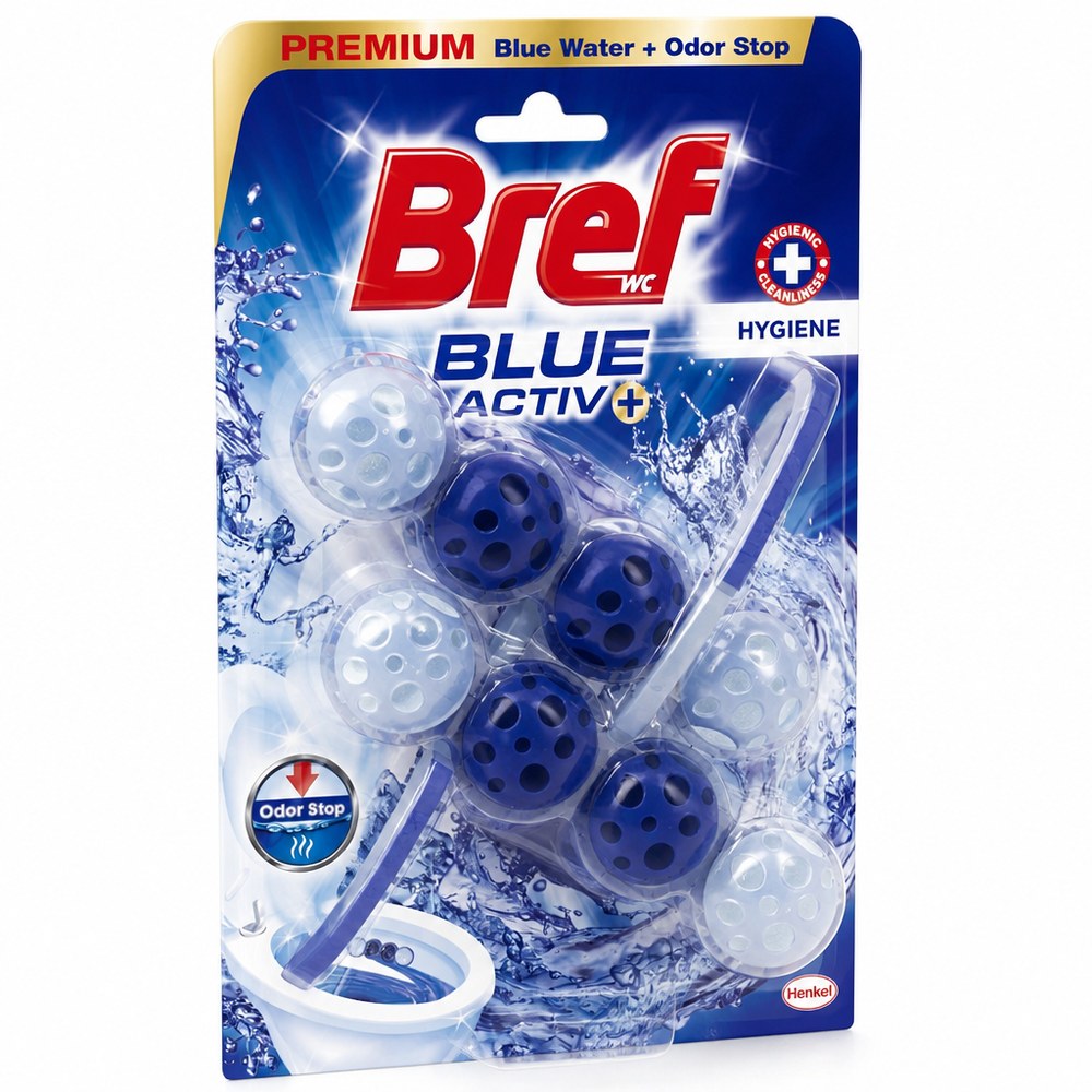 Bref Blue Activ+ WC-Reiniger | Geruchs- und Fleckenkontrolle | Spülkasten
