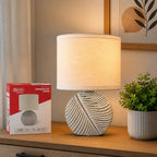 Elysee Home Tischlampe | Sockel Blatt-Design | E14 Fassung max. 40W | 90 cm | Wohn- und Schlafzimmer