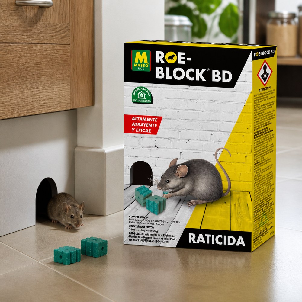 Rattenköder ROE-BLOCK BD | 260 g in 20 g Blöcken | Hohe Lockwirkung | Für Haus & Gewerbe