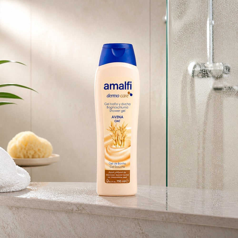 Amalfi Oat Shower Gel | 750 ml | Natural Oat Extract | Moisturizing | Sensitive Skin