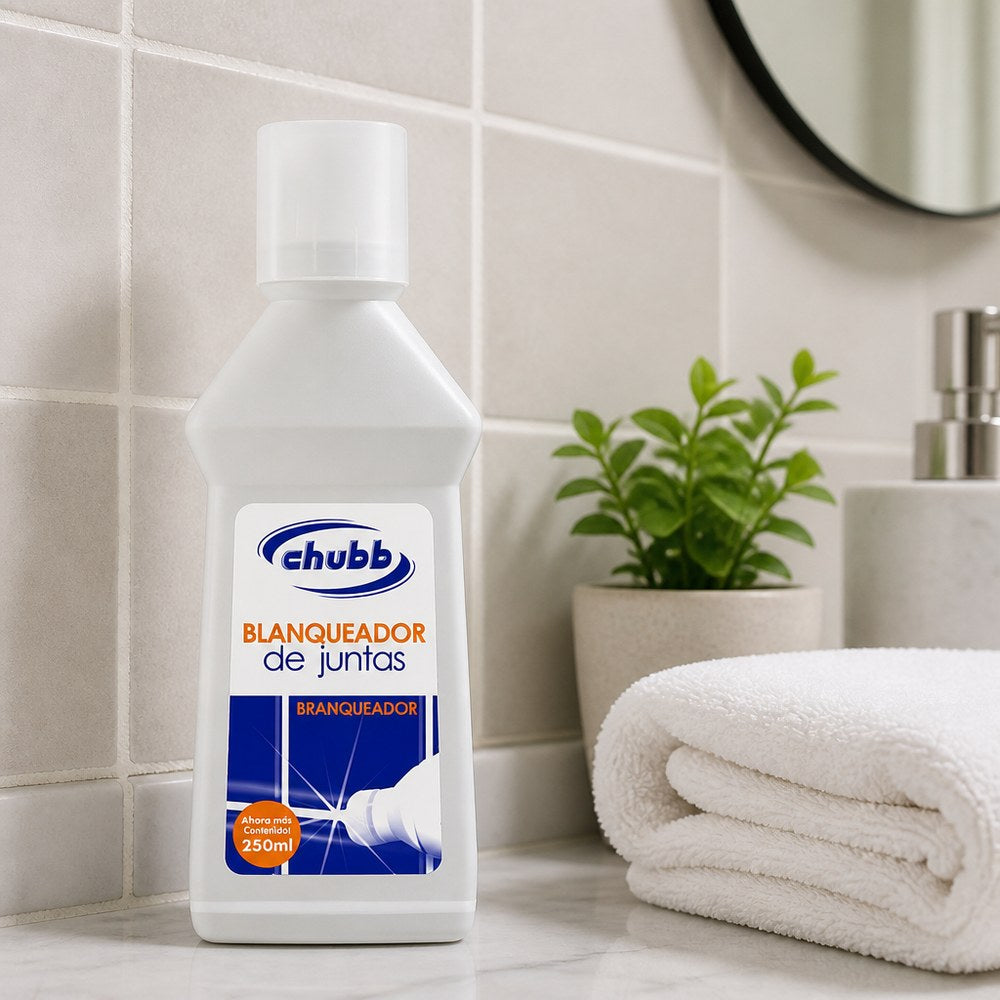Chubb Fugenreiniger | 250 ml | Bleicht und entfernt Flecken | Bad und Küche