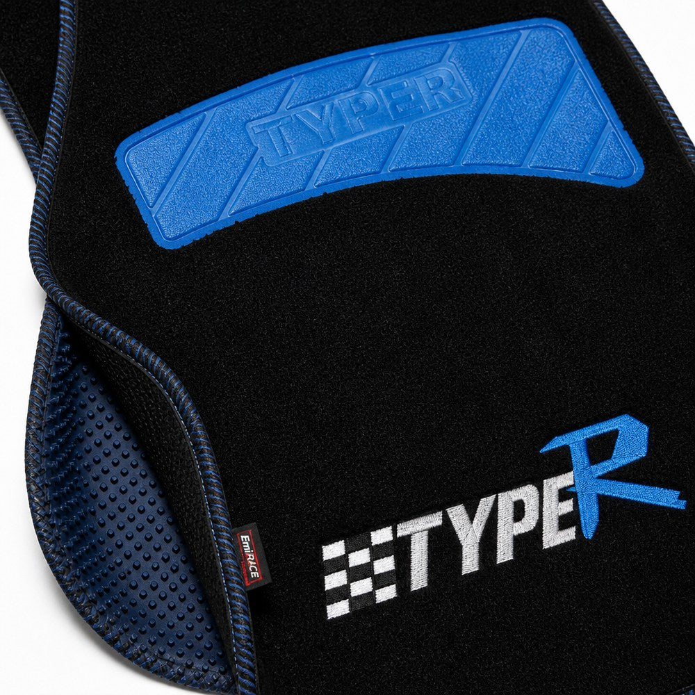 TYPER Car Floor Mats | 2-Piece Pack | 69x45 cm and 43x30 cm | Sporty Design