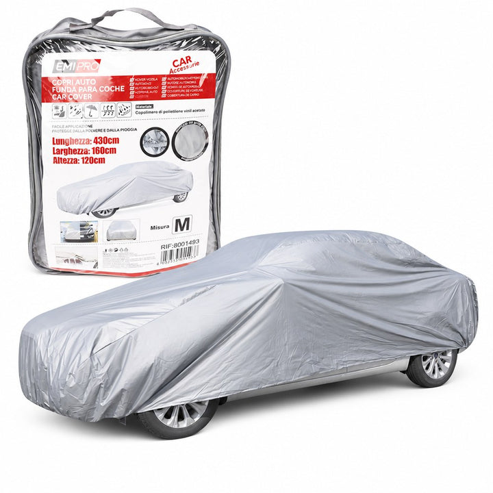 Autoabdeckung Größe M | 430x160x120 cm | EVA-Copolymer | Staub- und Regenschutz | Außenbereich