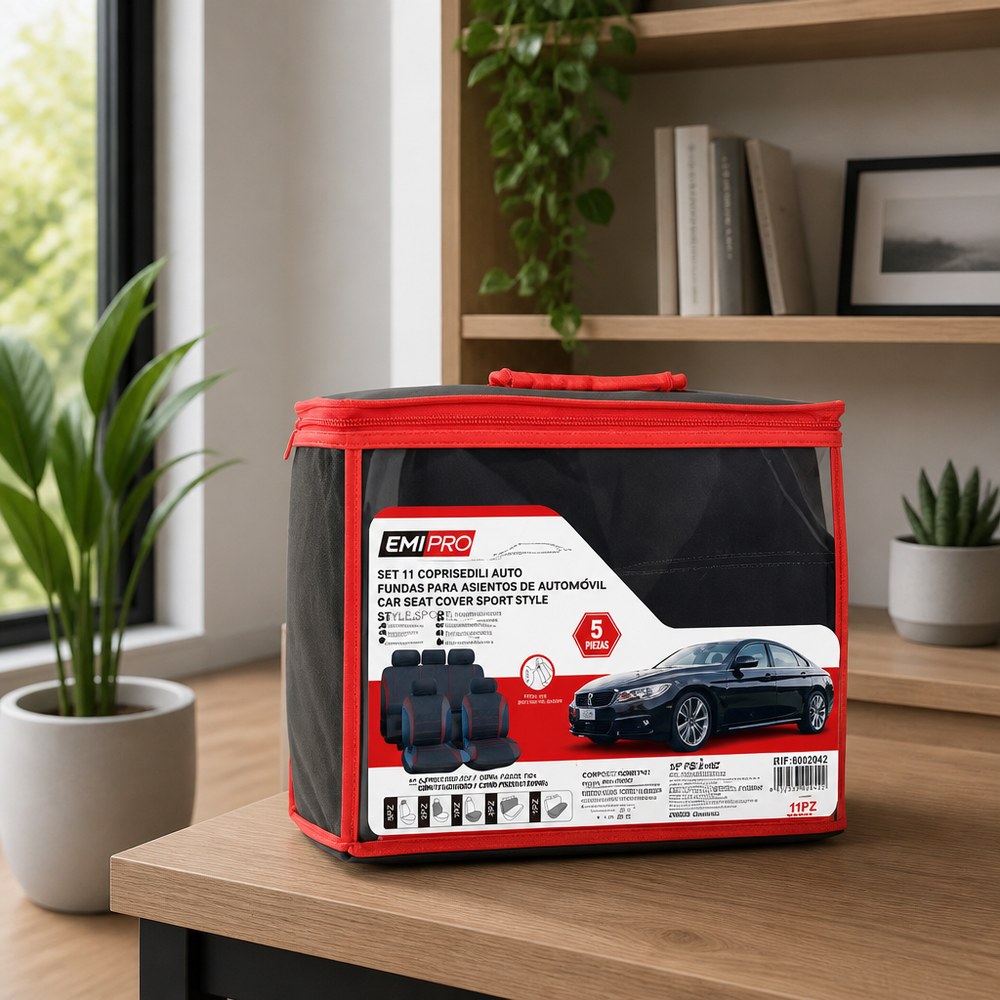 Autositzbezüge — Schützen Sie die Polsterung, erneuern Sie den Innenraum und halten Sie das Auto sauber mit einem kompletten 11-teiligen Set