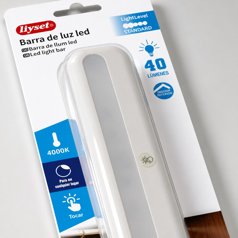 LiySet LED-Lichtleiste | 4000K Naturweiß | Touch-Schalter | Schränke und Vitrinen